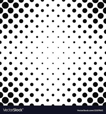 Abstract monochrome dot pattern background vector image