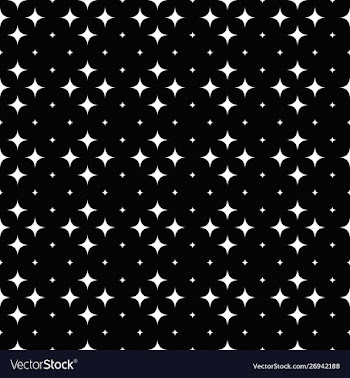 Abstract monochrome geometrical curved star vector image