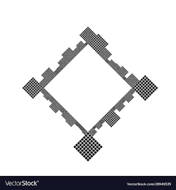 Abstract monochrome minimal diagonal square vector image