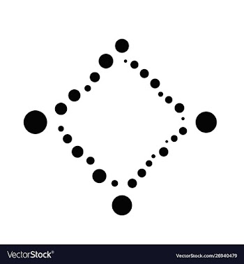 Abstract monochrome minimal dot frame design vector image