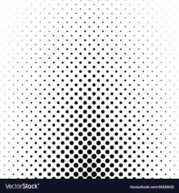Abstract monochrome polka dot pattern - geometric vector image
