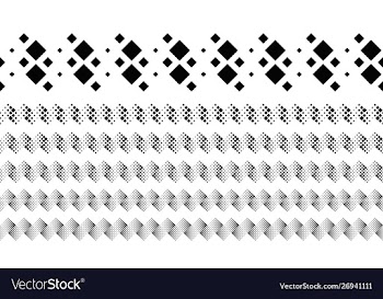 Abstract monochrome square pattern page separator vector image