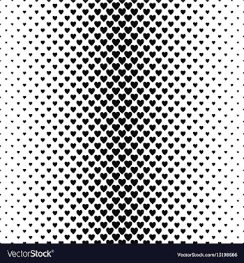 Abstract monochrome vertical heart pattern design vector image