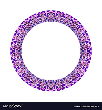 Abstract mosaic circular border - polygonal vector image