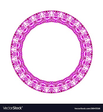 Abstract mosaic circular wreath - ornamental vector image