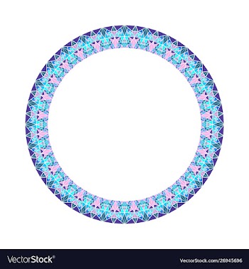 Abstract mosaic circular wreath - round element vector image