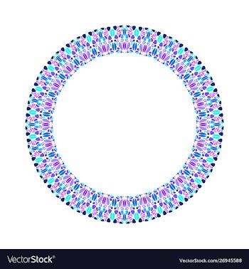 Abstract mosaic round border - circular element vector image