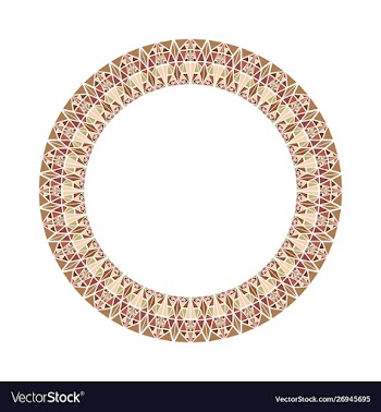 Abstract mosaic wreath - round circular design vector image