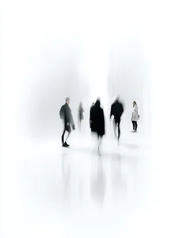 Abstract Motion and Depth: Blurred Human Figures in Minimalist Setting Abstract Motion and Depth: Blurred Human Figures in Minimalist Setting