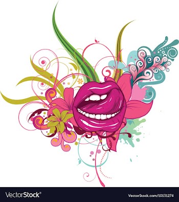 Abstract mouth vector image