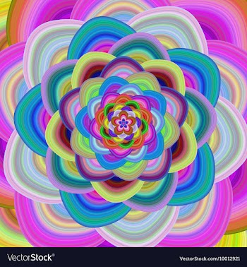 Abstract Multi Colored Floral Background vector image