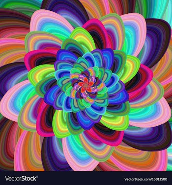 Abstract Multi Colored Floral Background vector image