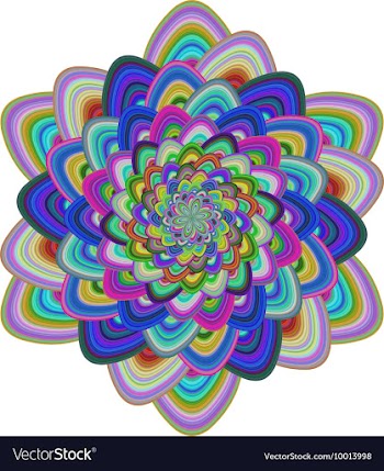 Abstract Multi Colored Floral Background vector image