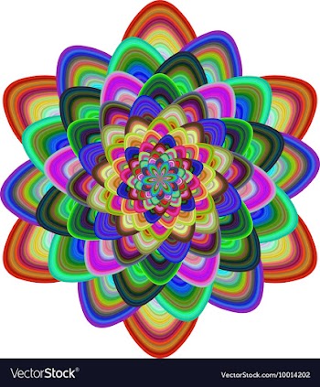 Abstract Multi Colored Floral Background vector image