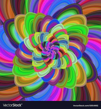 Abstract Multi Colored Floral Background vector image
