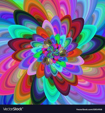 Abstract Multi Colored Floral Background vector image