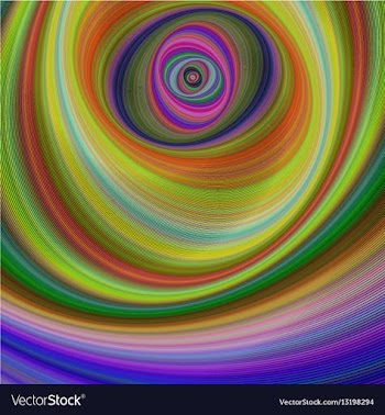 Abstract multicolored hypnotic fractal background vector image