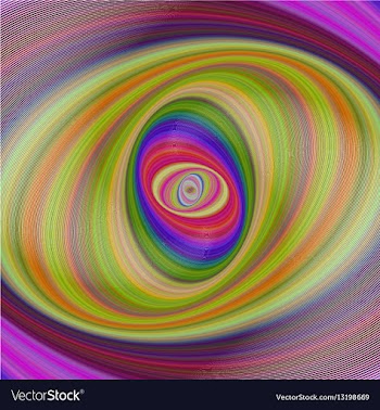 Abstract multicolored hypnotic fractal background vector image