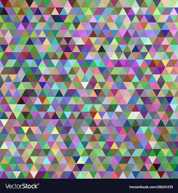 Abstract multicolored mosaic triangle tile vector image