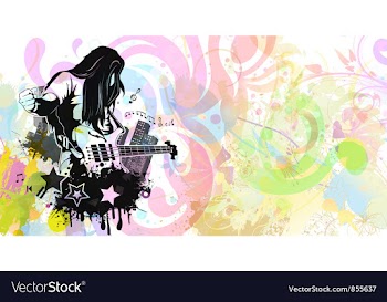 Abstract music background vector image