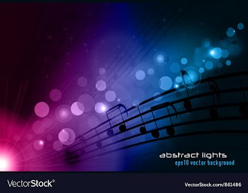 Abstract music background vector image