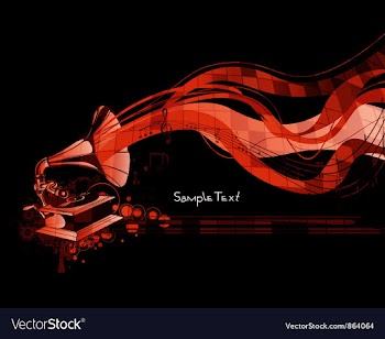 Abstract music background vector image
