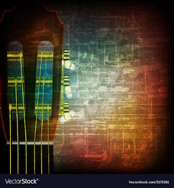 Abstract music grunge vintage background acoustic vector image