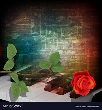 Abstract music grunge vintage background with vector image