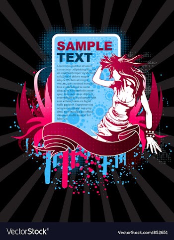 Abstract music poster vector image