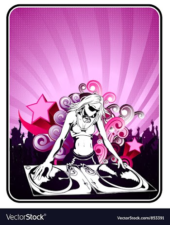 Abstract music poster vector image