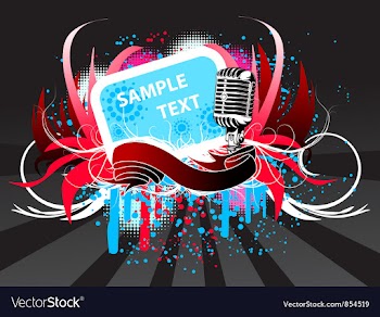 Abstract music poster vector image