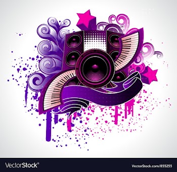 Abstract music poster vector image