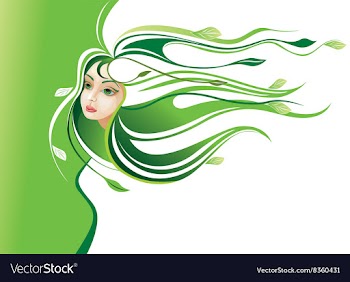 Abstract Nature Girl vector image