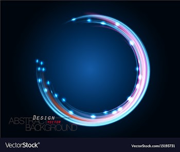 Abstract neon lighting curve scene vector image
