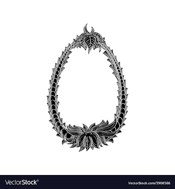 Abstract number 0 logo icon black and white design vector image