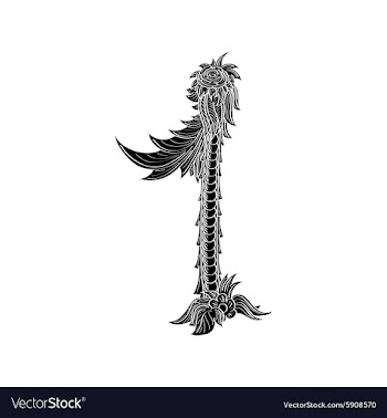 Abstract number 1 logo icon black and white design vector image