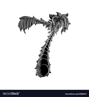 Abstract number 7 logo icon black and white design vector image