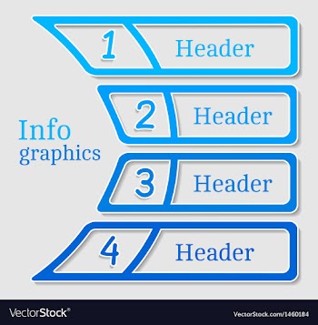 Abstract numbered banners vector image