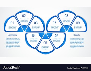 Abstract numbered banners vector image