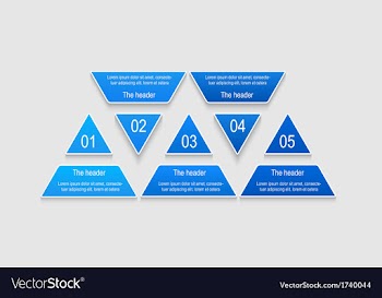 Abstract numbered banners vector image