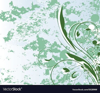 Abstract of a floral background with grunge vector image