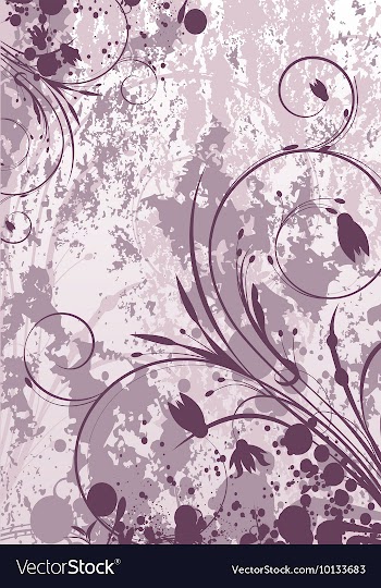 Abstract of a floral background with grunge vector image