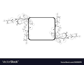 Abstract of a floral frame with lots of leaves vector image