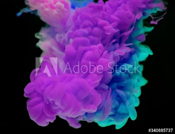 Abstract of purple and blue cloud