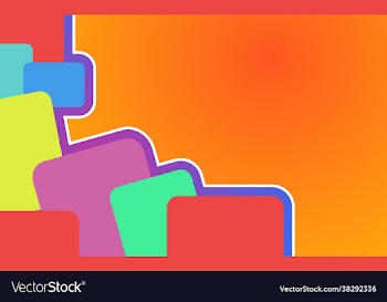 abstract orange background and square shape around