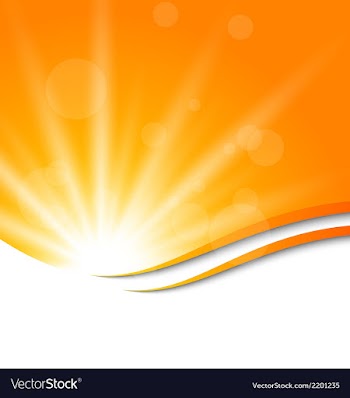  					Abstract orange background with sun light rays vector image														