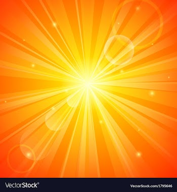 Abstract orange sunny background vector image