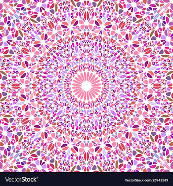 Abstract oriental dynamic circular mosaic pattern vector image