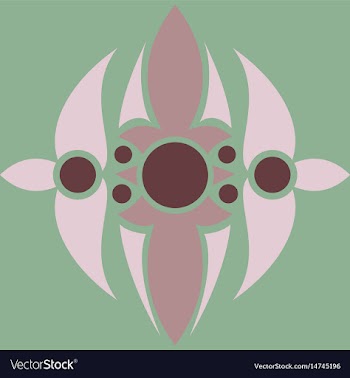 Abstract oriental flower vector image