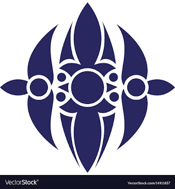Abstract oriental flower vector image